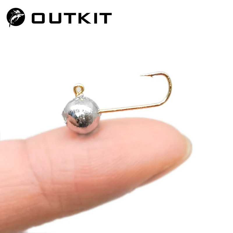 Fishing Hook Offset - OUTKIT-Mini anzuelo con cabeza de anzuelo,