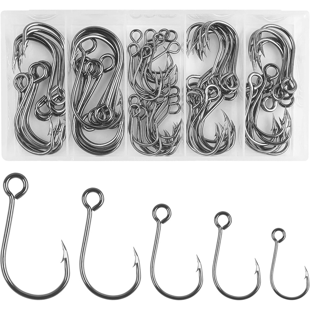 Fishing Hook Offset - 70 Uds. Anzuelos individuales de pesca