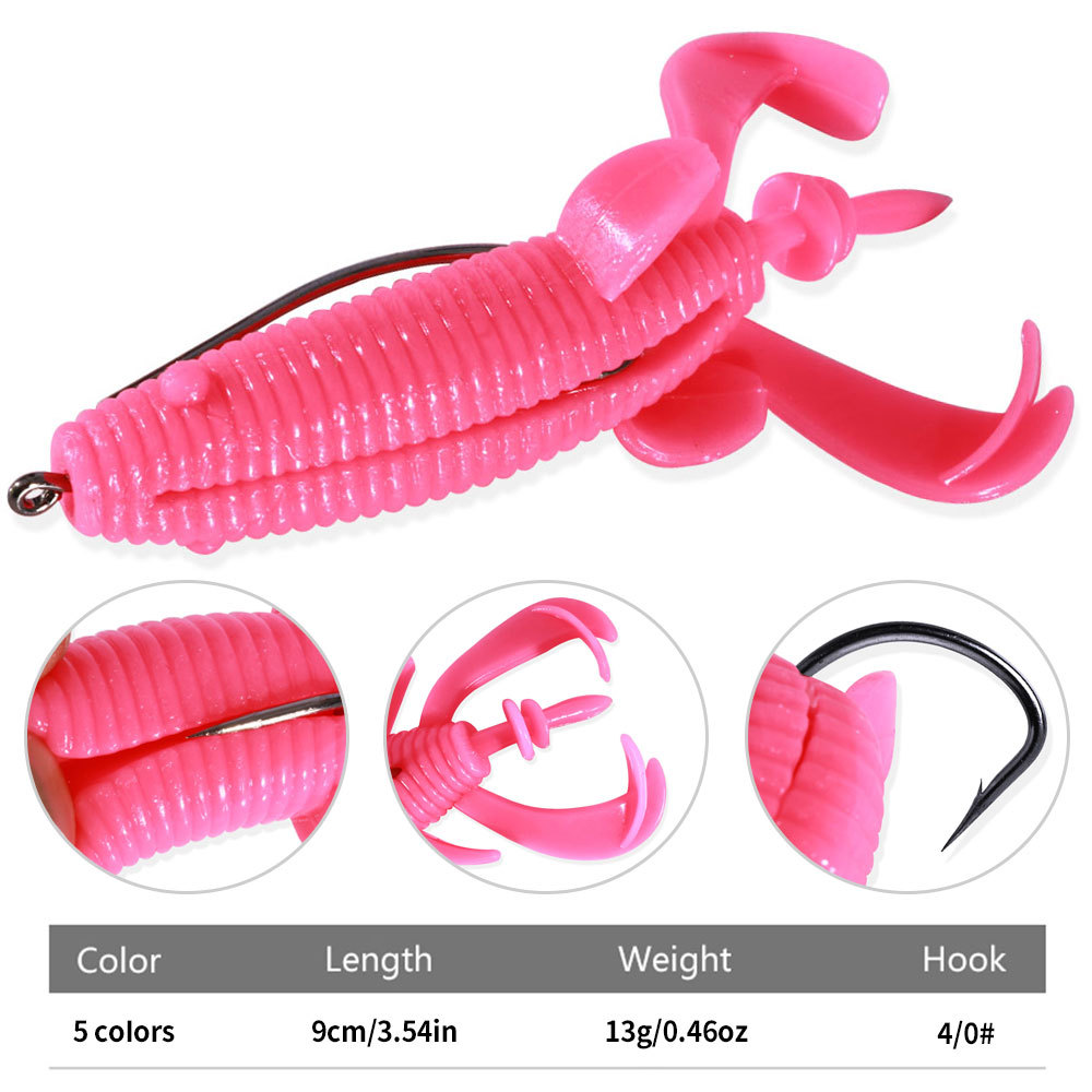 Fishing Hook Weedless - Señuelo de pesca flotante de rana