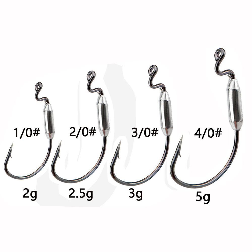 Señuelo de gusano blando de 5  - Fishing Hook Offset reseña y precio