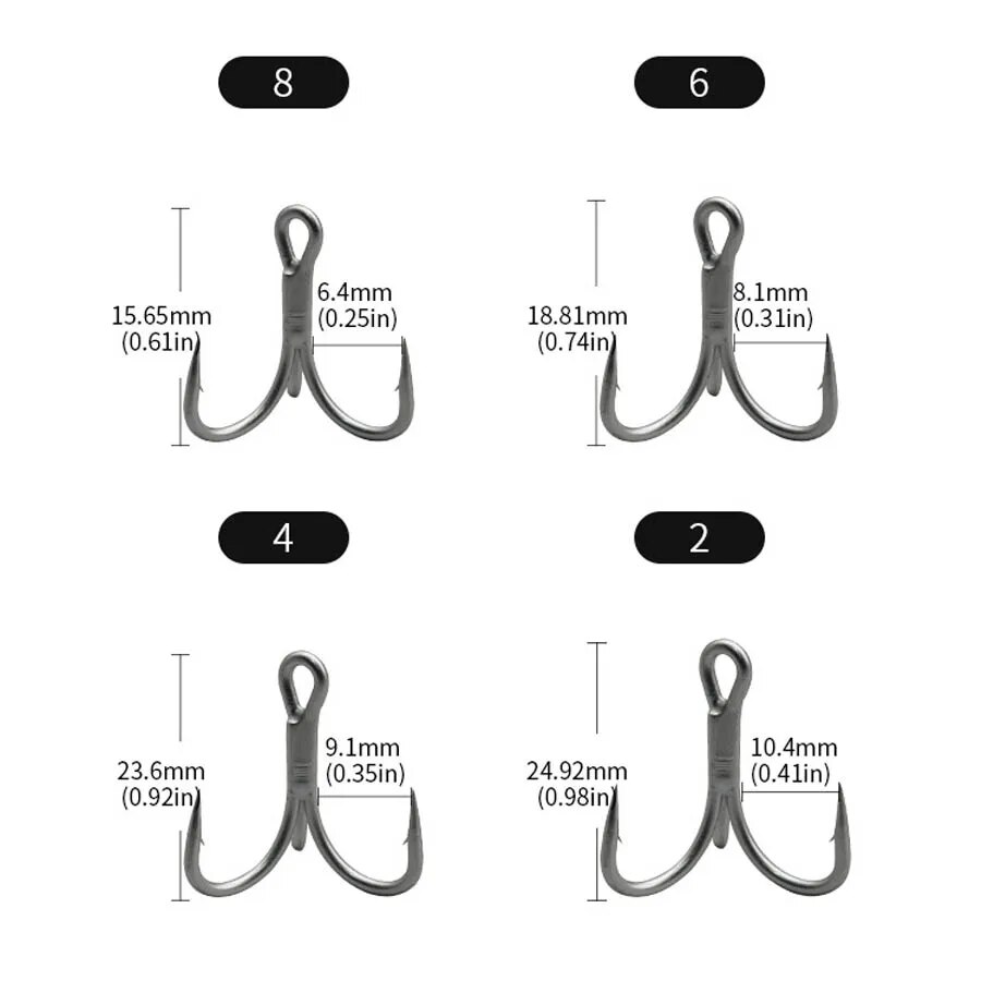 Anzuelos triples de pesca de a - Fishing Hook Offset reseña y precio