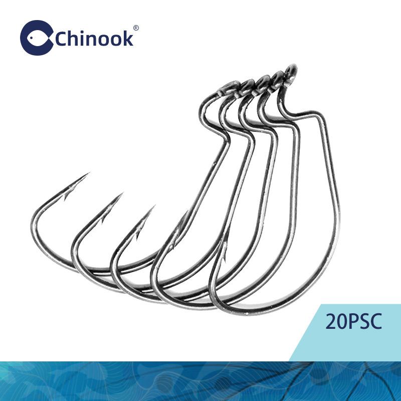 Chinook 20 piezas anzuelo Texa - Fishing Hook Offset reseña y precio