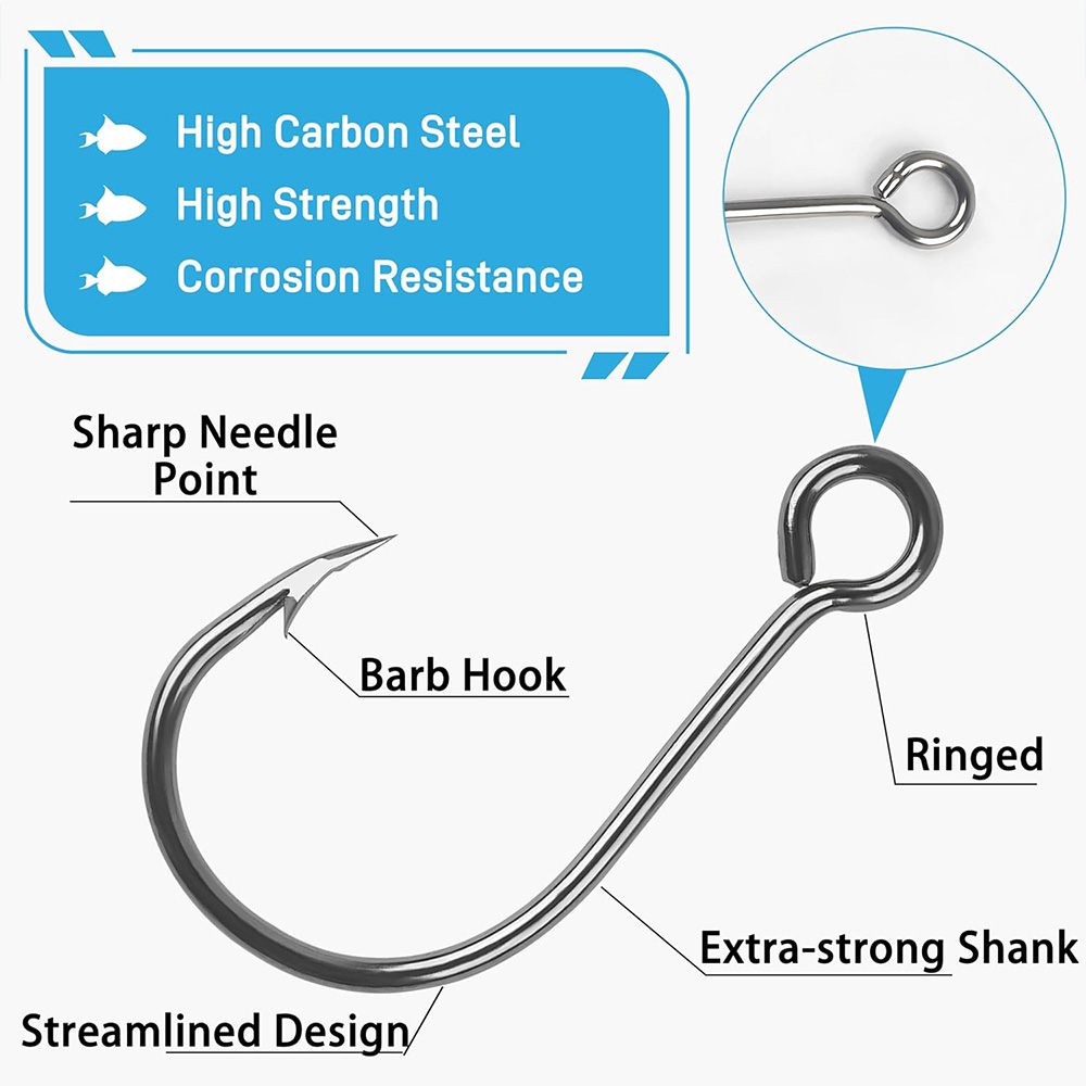 70 Uds. Anzuelos individuales  - Fishing Hook Offset reseña y precio