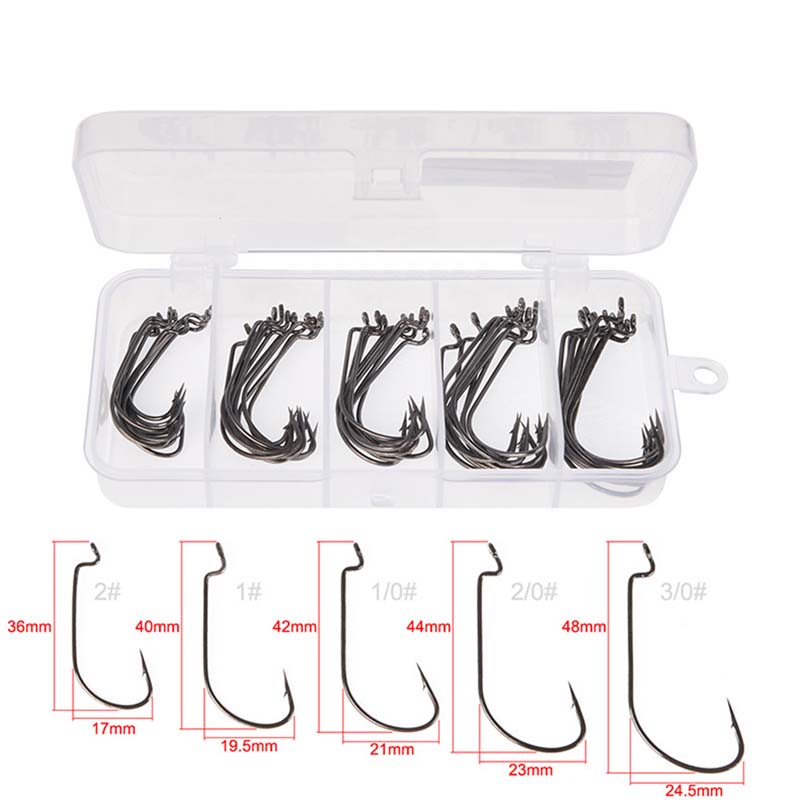 50 Piezas/Caja de Anzuelos de  - Fishing Hook Offset reseña y precio