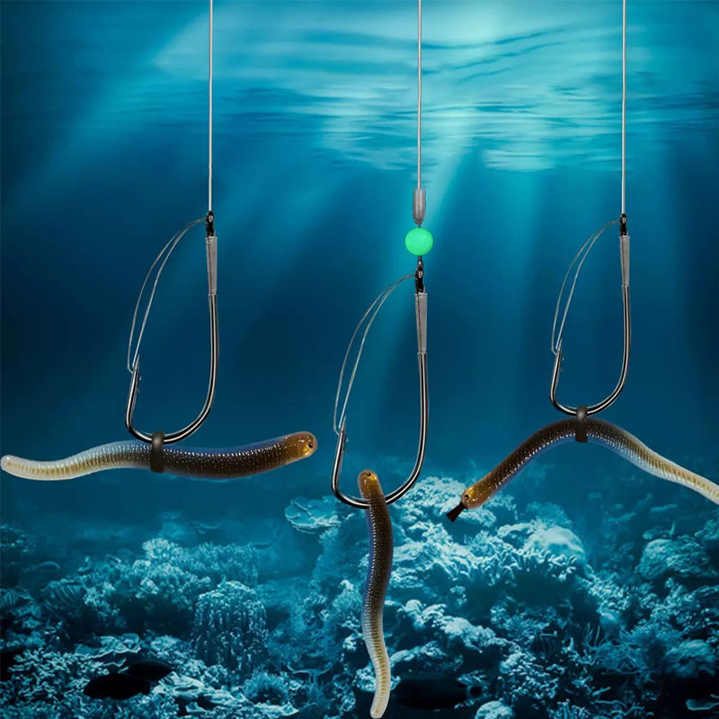 Anzuelos de gusano compensados - Fishing Hook Weedless reseña y precio