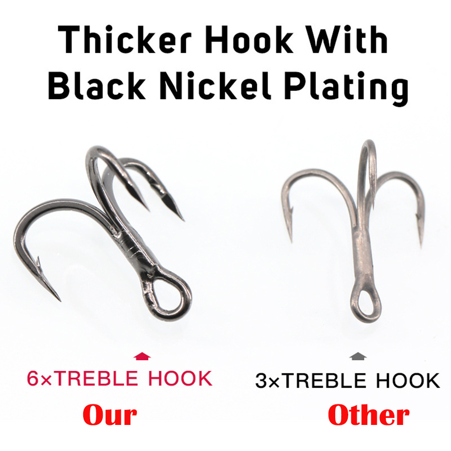 6X anzuelos triples de pesca n - Fishing Hook Assortment reseña y precio